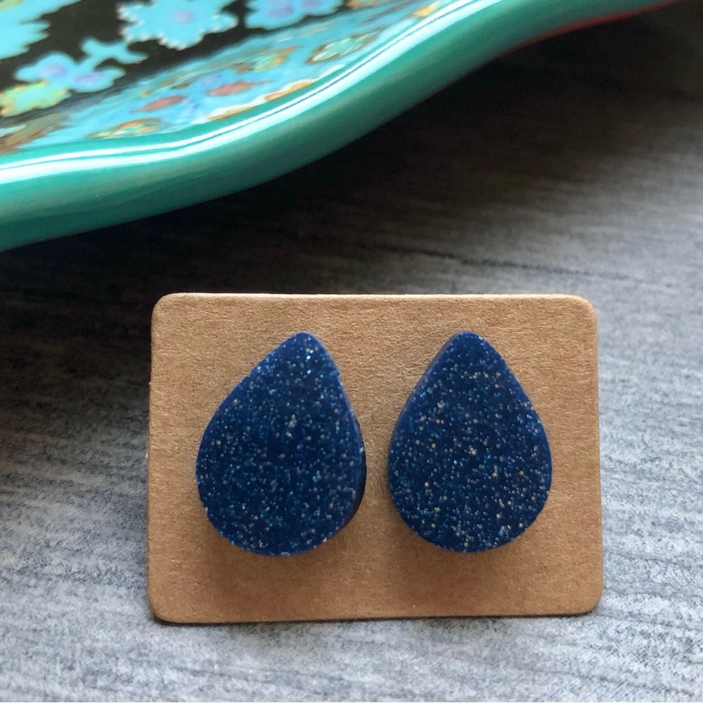 Handmade polymer clay earrings with sterling silver backing
